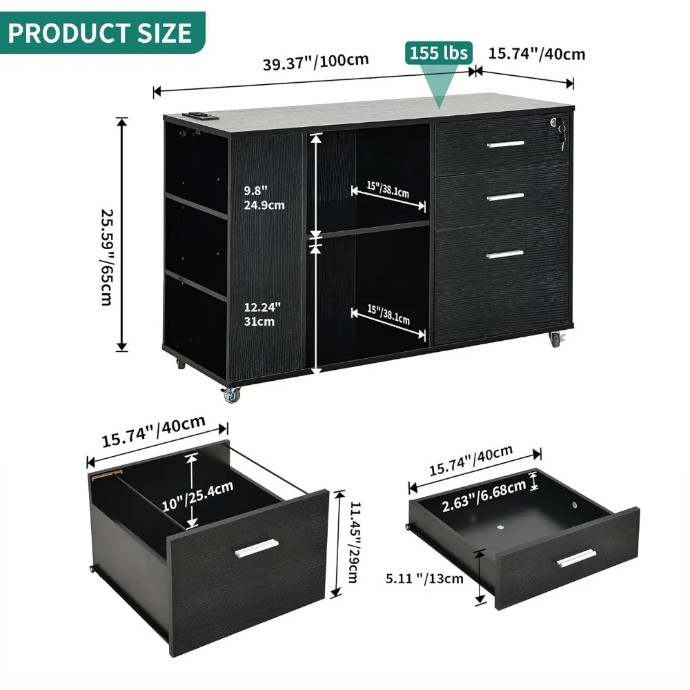 File Cabinet with Charging Sta - Commercial Printer recension och pris